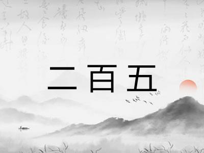 二百五 二百五