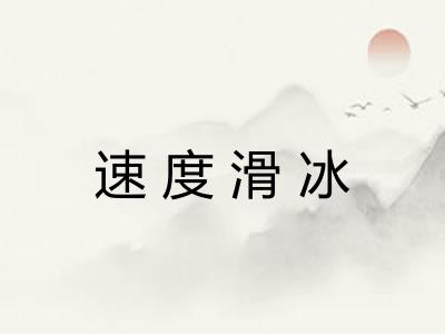 速度滑冰 速度滑冰