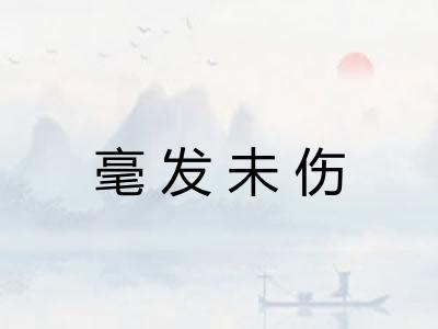 毫发未伤 毫发未伤