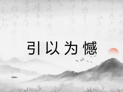 引以为憾