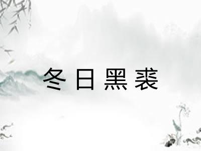 冬日黑裘