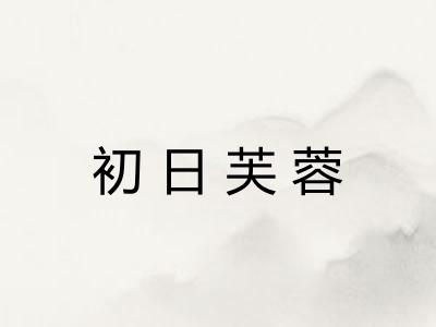 初日芙蓉