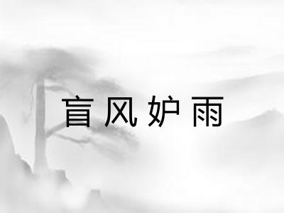 盲风妒雨 盲风妒雨