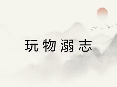 玩物溺志