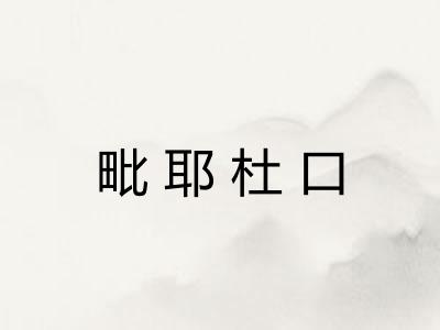 毗耶杜口