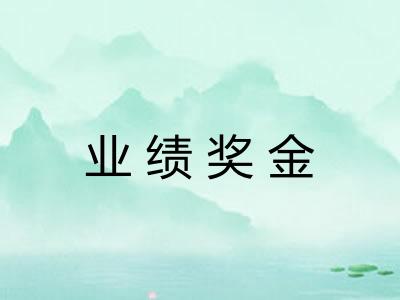 业绩奖金 业绩奖金