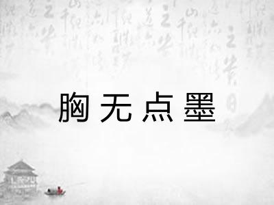 胸无点墨