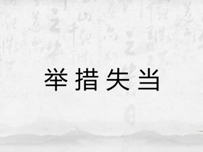 举措失当