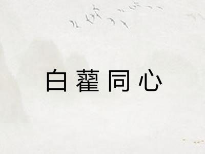 白藋同心