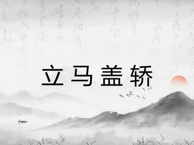 立马盖轿 立马盖轿