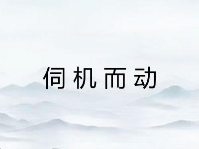 伺机而动
