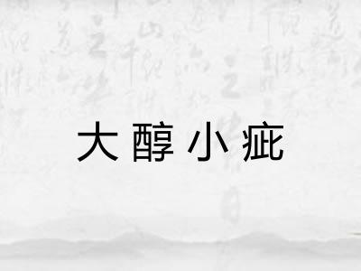 大醇小疵