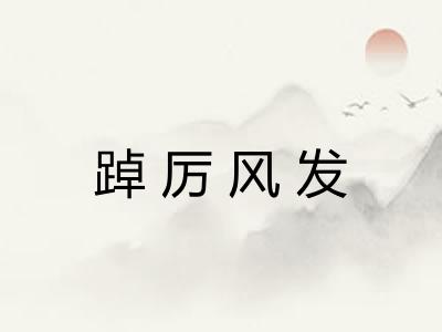 踔厉风发
