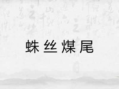 蛛丝煤尾 蛛丝煤尾