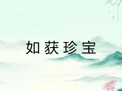 如获珍宝
