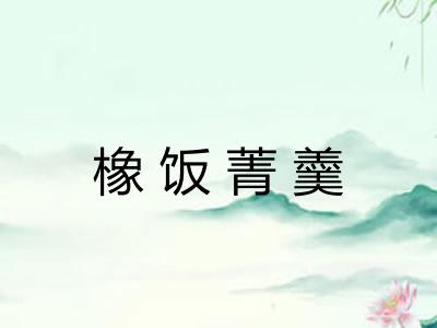 橡饭菁羹 橡饭菁羹