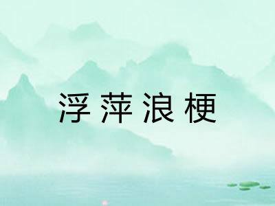 浮萍浪梗
