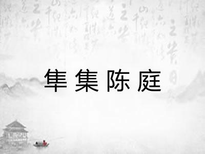 隼集陈庭 隼集陈庭