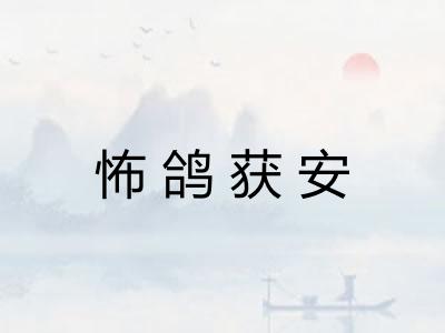 怖鸽获安 怖鸽获安