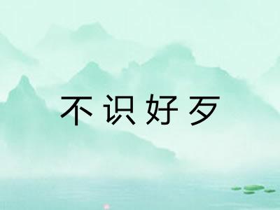 不识好歹