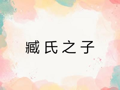 臧氏之子