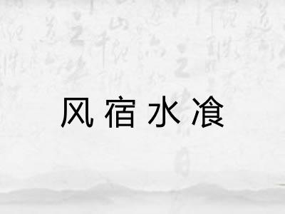 风宿水飡