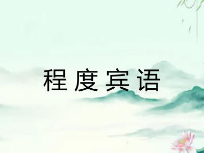 程度宾语