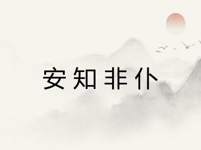 安知非仆