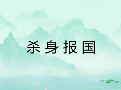 杀身报国