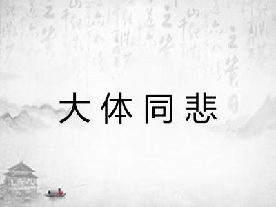 大体同悲