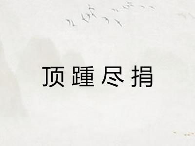 顶踵尽捐