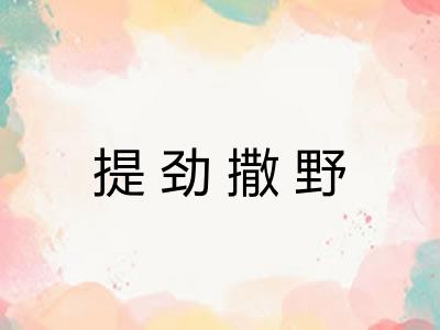 提劲撒野 提劲撒野