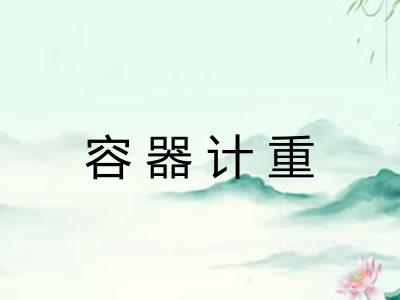 容器计重