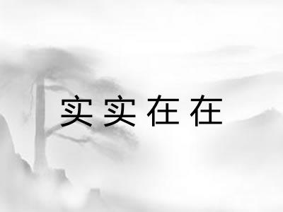 实实在在
