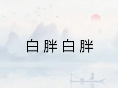白胖白胖 白胖白胖