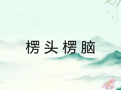 楞头楞脑 楞头楞脑