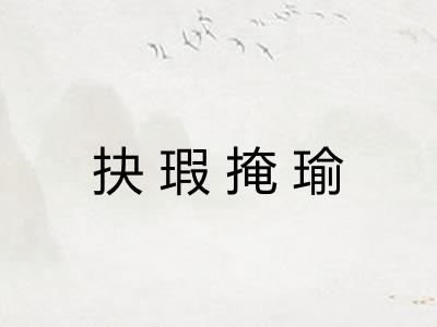 抉瑕掩瑜