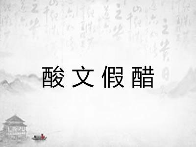 酸文假醋
