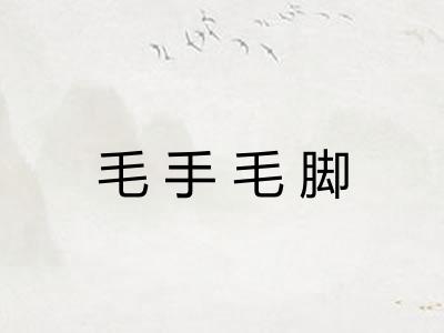 毛手毛脚 毛手毛脚