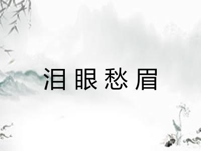 泪眼愁眉 泪眼愁眉