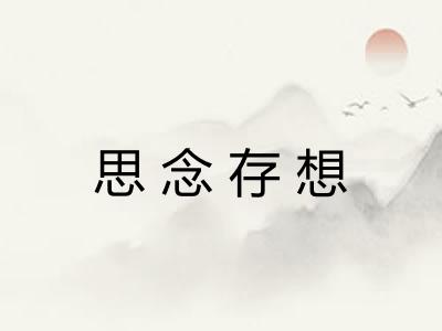思念存想