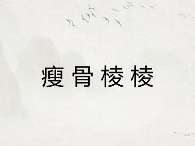瘦骨棱棱 瘦骨棱棱