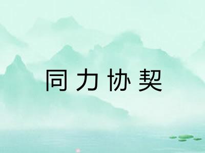 同力协契 同力协契