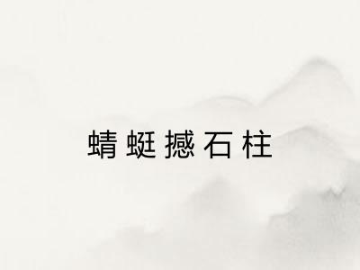 蜻蜓撼石柱