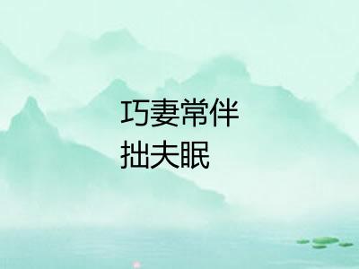 巧妻常伴拙夫眠